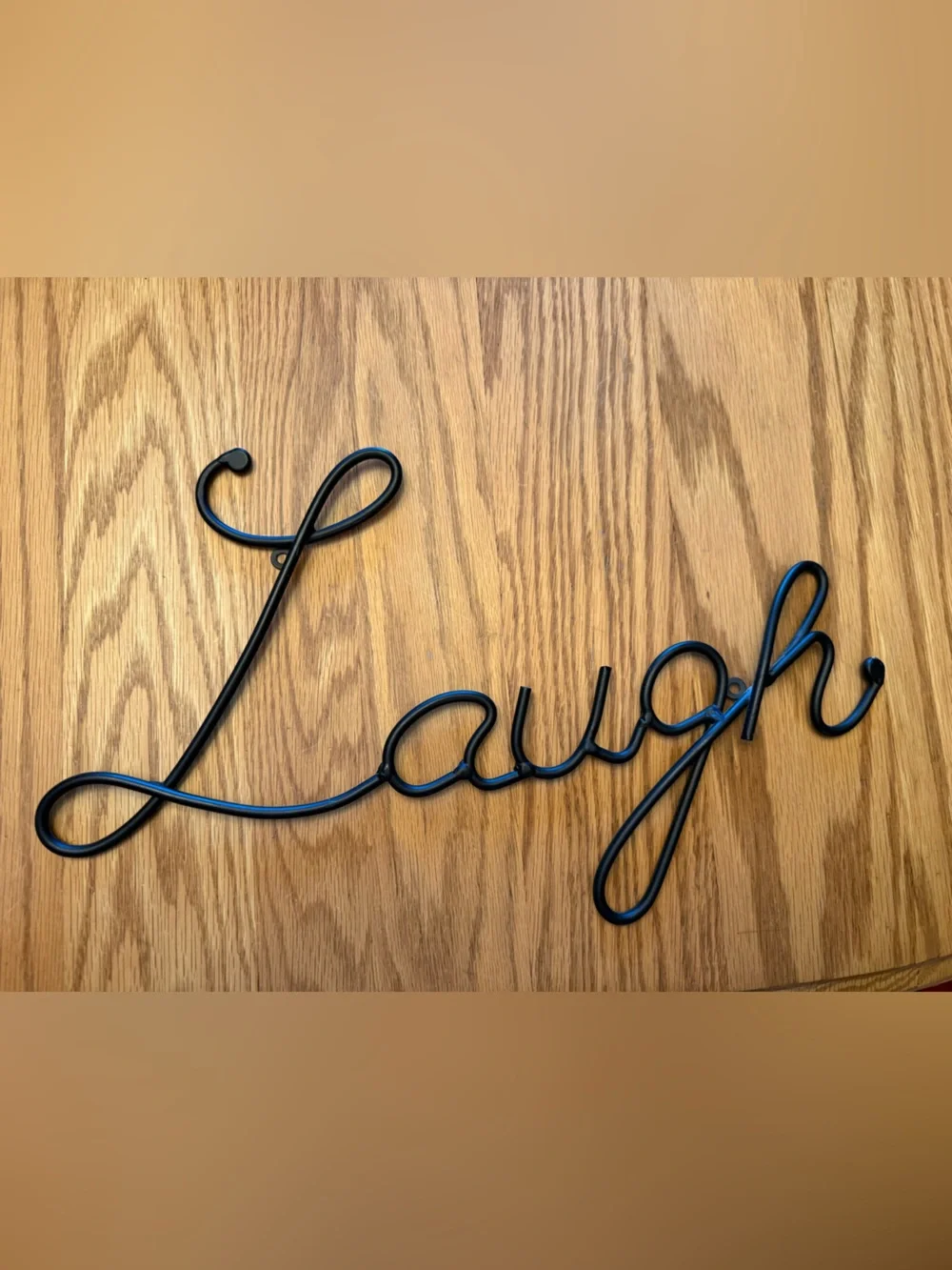 Live, Laugh, Love Black Metal Wall Script
